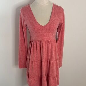 BP Coral Long Sleeve Tiered Dress